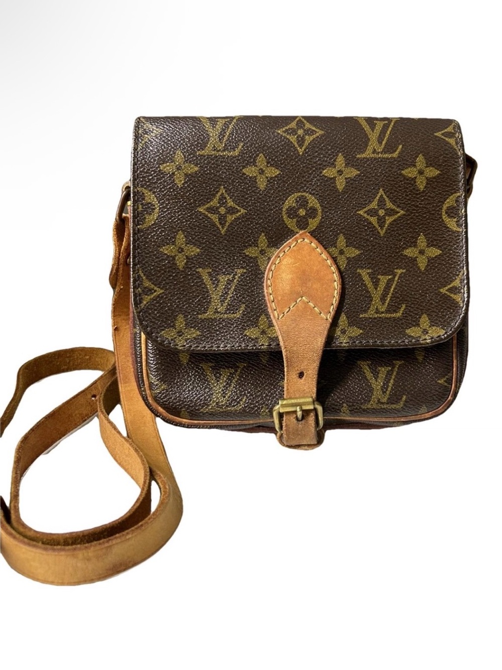 Louis Vuitton Monogram Mini Cartouchiere PM Crossbody Bag 874 SL
